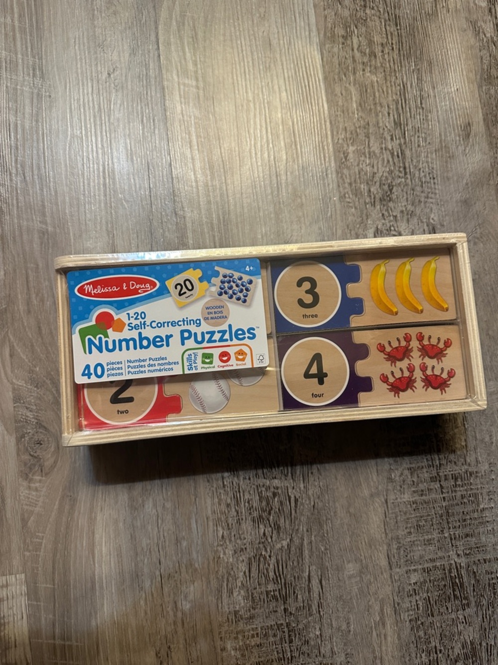 Melissa & Doug | 1-20 self correcting number puzzles, unused and unopened